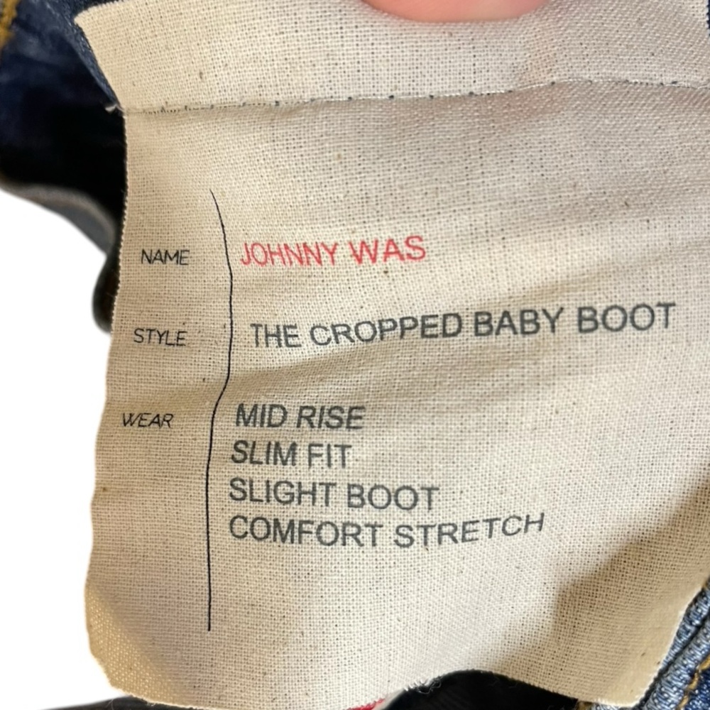 Johnny Was Cropped Baby Boot Sequin Jeans Sz 31 NWT - Picture 8 of 8